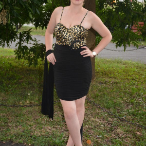 Rochie aparte de ocazii, mulata pe corp, cu insertie animal-print sus - Img 2