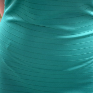 Rochie casual ,de nuante verde ,cu centura bleomarin - Img 5