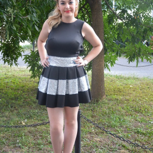 Rochie casual, tinereasca, cu aplicatii de paiete - Img 2