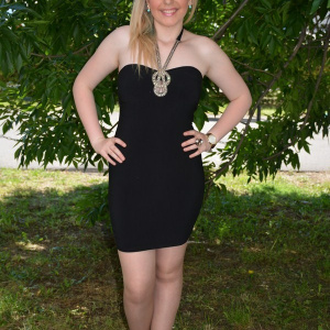 Rochie de club, in jurul gatului cu un lantisor din cristale - Img 2