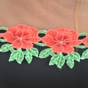 Rochie de ocazie, neagra, cu broderie florala in partea de sus - Img 6