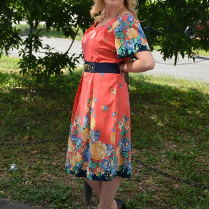 Rochie de primavara-vara, cu un imprimeu floral pe diferite fundaluri - Img 5