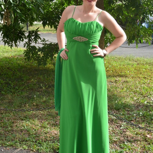 Rochie de seara deosebita, model simplu si rafinat, verde deschis - Img 2