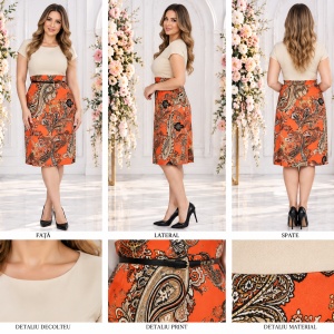 Rochie de vara, nuanta de crem, model interesant jos - Img 2