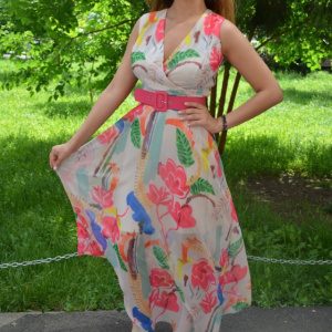 Rochie de zi Greta cu imprimeu floral - Img 3