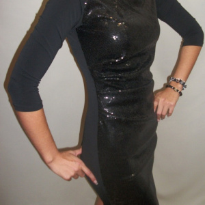 Rochie deosebita, mini, de culoare neagra - Img 3