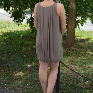 Rochie din voal gri, de seara scurta, eleganta - Img 6
