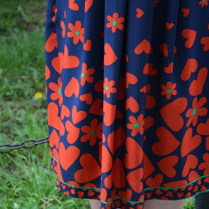 Rochie feminina, bleomarin cu imprimeu floral si decolteu in V - Img 5