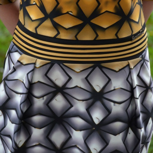 Rochie feminina, cu un imprimeu grafic,masuri mari - Img 6