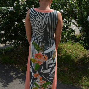 Rochie lunga de zi ,culoare multicolor - Img 4