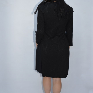 Rochie office Caterina ,model plisat la fusta,negru - Img 5