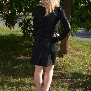 Rochie rafinata,cu decolteu in forma de inima, neagra - Img 4