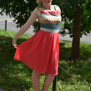 Rochie rafinata de vara, model casual-elegant, design multicolor - Img 3