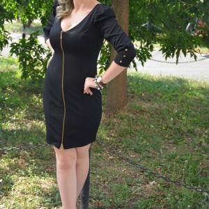 Rochie sexi, neagra, mulata, de lungime mini - Img 6
