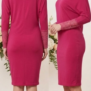 Rochie tinereasca, nuanta de roz, pietre fashion aplicate - Img 2