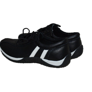 Adidas in nuanta de negru-alb, inchidere cu siret chic - Img 4