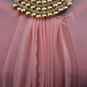 Bluza fashion cu maneca lunga si design de fronseuri, roz pudra - Img 7