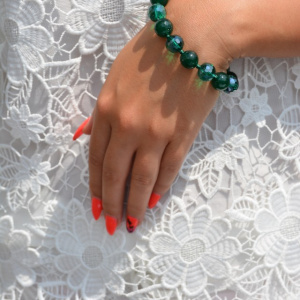 Bratara deosebita cu textura elastica,culoare greenery - Img 4