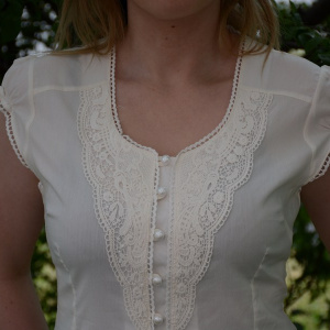 Camasa de vara in nuanta de crem, model casual-elegant - Img 4