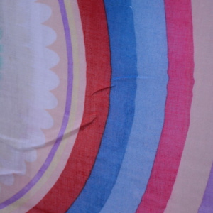 Esarfa trendy din material fin cu design colorat pe fond turcoaz - Img 6