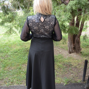 Fusta eleganta, de culoare neagra , cu insertii de margele - Img 5