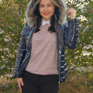Jacheta casual Anca,scurta,model luicios,nuanta de bleumarin - Img 4