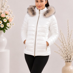 Jacheta casual Pamy,model sidefat ,nuanta de argintiu