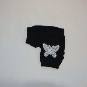 Manusa moderna de culoare neagra, fara degete, design de fluture - Img 3