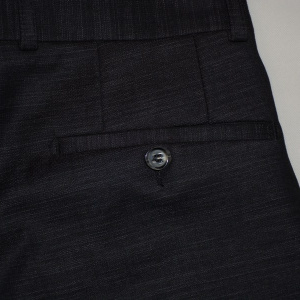Pantalon barbati cu dungi subtiri in tesatura, de nuanta gri inchis - Img 4
