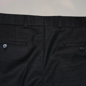 Pantalon barbati cu dungi subtiri in tesatura, de nuanta gri inchis - Img 4