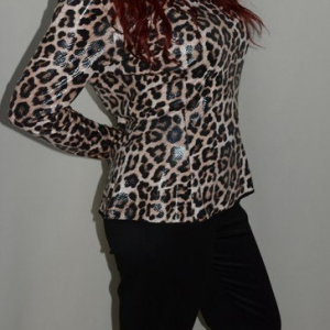 Pantalon cu buzunare apretate la spate, nuanta de negru - Img 5