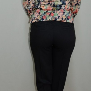 Pantalon fashion, nuanta de negru, nasturi fini aplicati - Img 6