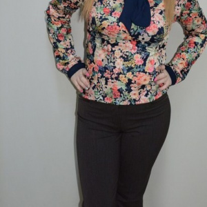 Pantalon lung , de culoare maro, cu un design clasic - Img 6