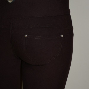 Pantalon modern, culoare maro, croiala tip pana si bretele - Img 7