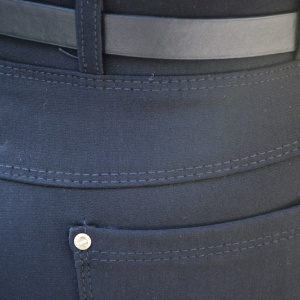 Pantaloni Nova cu aplicatii de strasuri ,nuanat de negru - Img 7