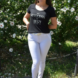 Pantaloni Ximena lungi,nuanta de alb - Img 2