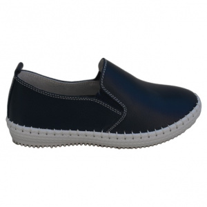 Pantof confortabil cu talpa usoara, piele culoare bleumarin - Img 1