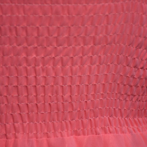 Rochie de seara, corai, cu broderie, brosa si esarfa neagra - Img 6