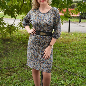 Rochie de zi de primavara, toamna, design de carouri multicolore - Img 2