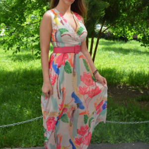 Rochie de zi Greta cu imprimeu floral - Img 4