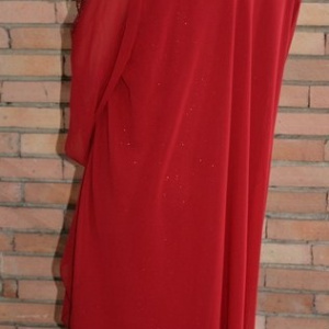 Rochie deosebita de ocazie, marsala, cu voal si dantela, lucioasa - Img 2