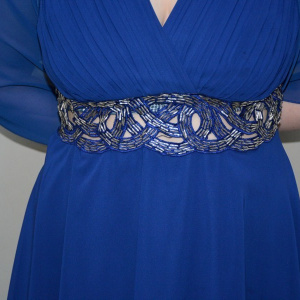 Rochie deosebita, nuanta de albastru, design interesant in talie - Img 4
