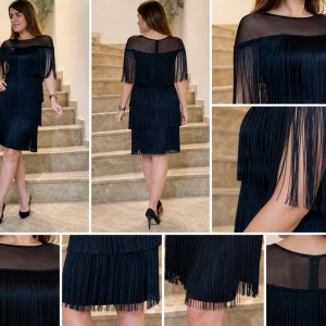 Rochie eleganta Fenna cu franjuri - Img 3