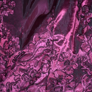Rochie eleganta, marsala, cu croi asimetric si margele aplicate - Img 6