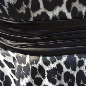 Rochie eleganta, tinereasca, culoare negru-gri, animal-print - Img 7