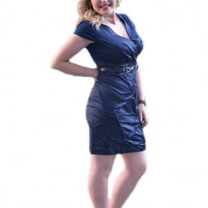 Rochie feminina,cu design rafinat, culoare bleumarin
