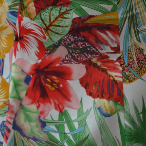 Rochie feminina, de vara, imprimeu floral pe fond alb - Img 5
