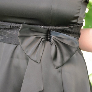 Rochie fermecatoare, cu croi tip gogosar, din material satinat - Img 5