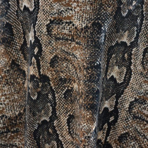 Rochie in clos ,cu imprimeu animal-print maro-bej - Img 6