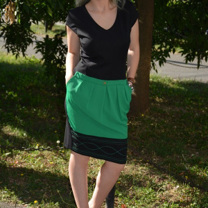 Rochie moderna, tip costumas, disponibila in marimi mari - Img 4